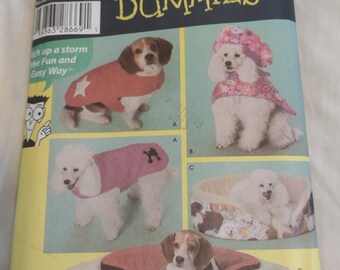 Simplicity 4793 Sewing Pattern for Dummies Dog Accessories Bed Covers Coats OOP UC FF