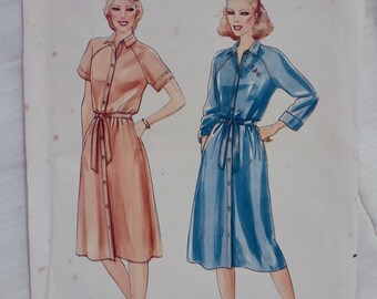 Butterick 3927 vintage sewing pattern uncut 1970s dress