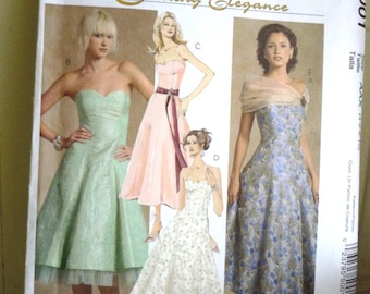 McCall's 5001 Sewing Pattern: Evening Gown, Prom Dress, Size 4-10 UNCUT