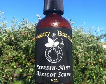 Scrub Facial Exfoliating apricot and mint facial cleanser 4 oz