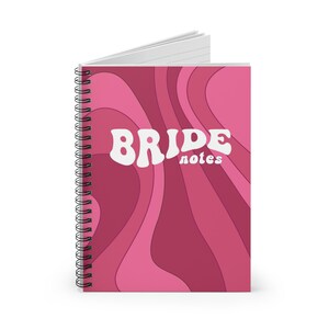 Retro Bride Notebook, Wedding Notebook, Bride Notes, Retro Wedding, Bride Gift, Engagment Gift, Wedding Organizer, Wedding Planner Notebook