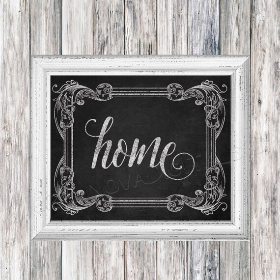 Home Chalkboard Art 10 X 8 Digital Art Print Home Etsy