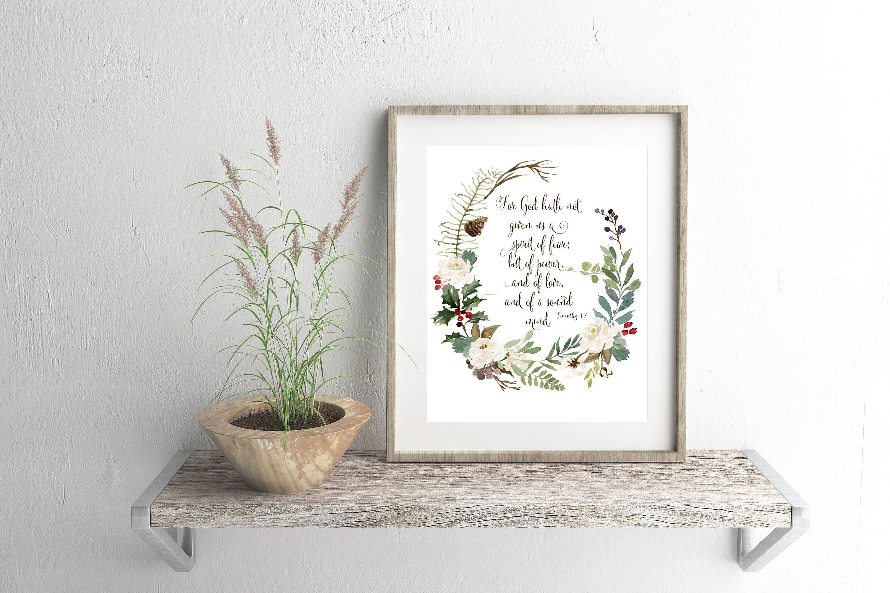 Gott hat uns keinen Geist der Angst gegeben / 8 x 10 / Instant Download / Printable