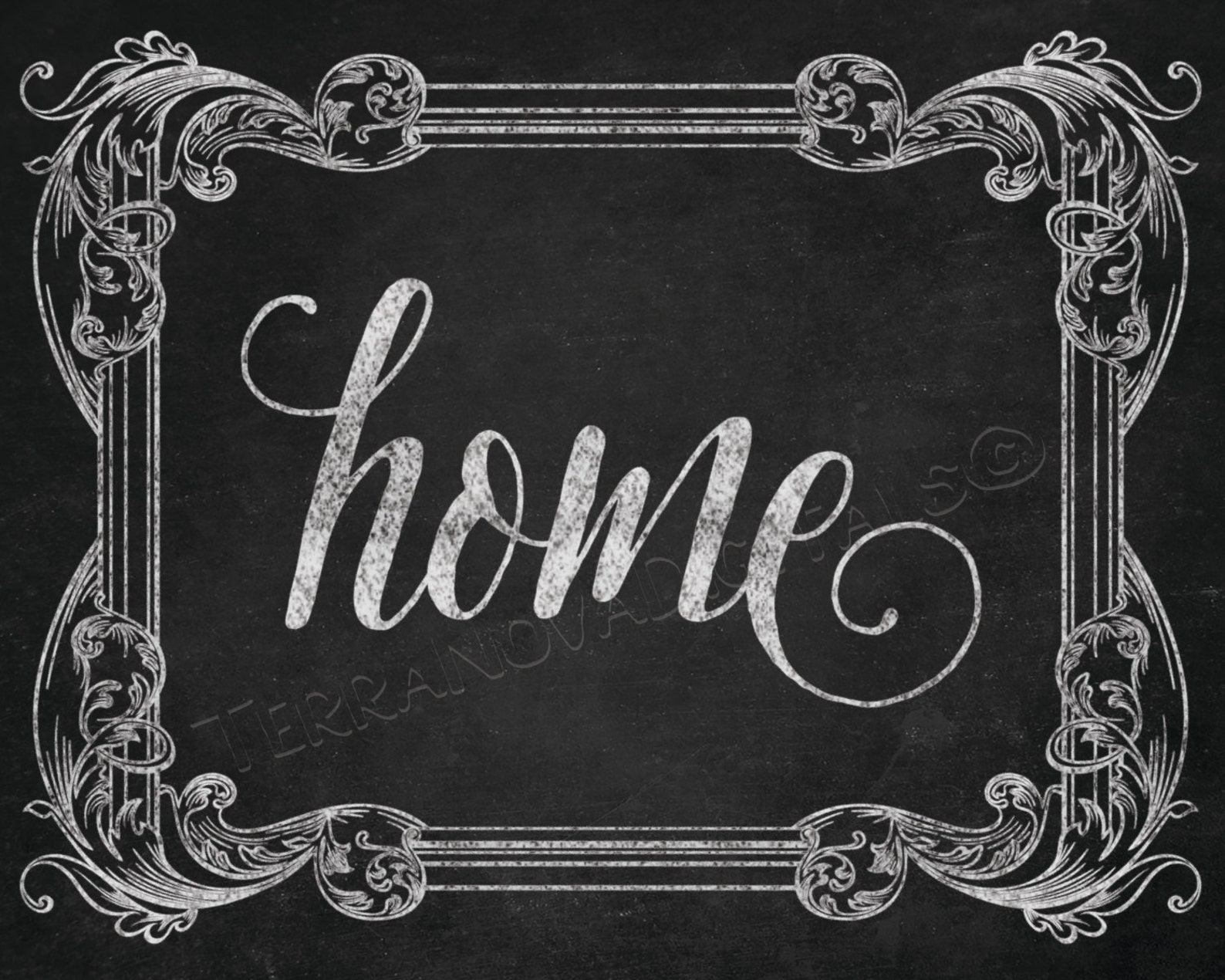 Home Chalkboard Art 10 X 8 Digital Art Print Home Printable Decor
