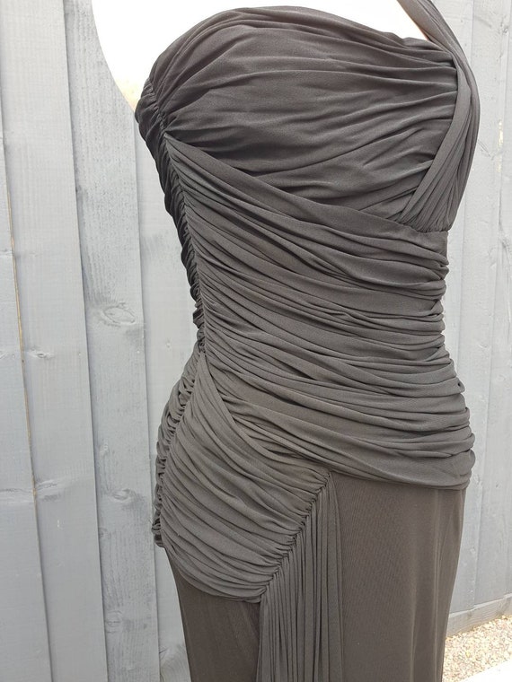 VICKY TIEL grecian one shoulder dress, madame gres