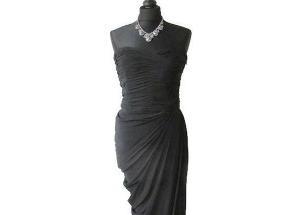 balmain black white dress