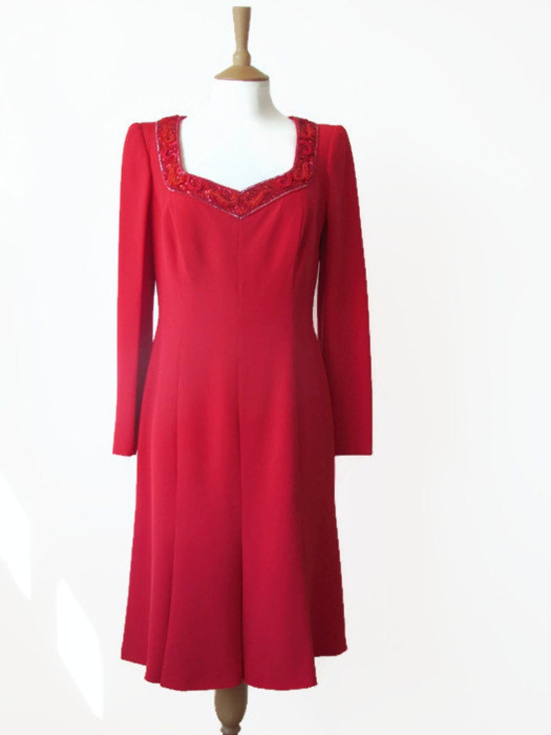 Designer Red Cocktail Dress