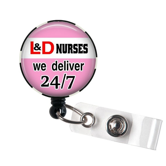 Items similar to Nurse Badge Holder; Labor and Delivery OB Nurse ID; Name Badge Holder on a