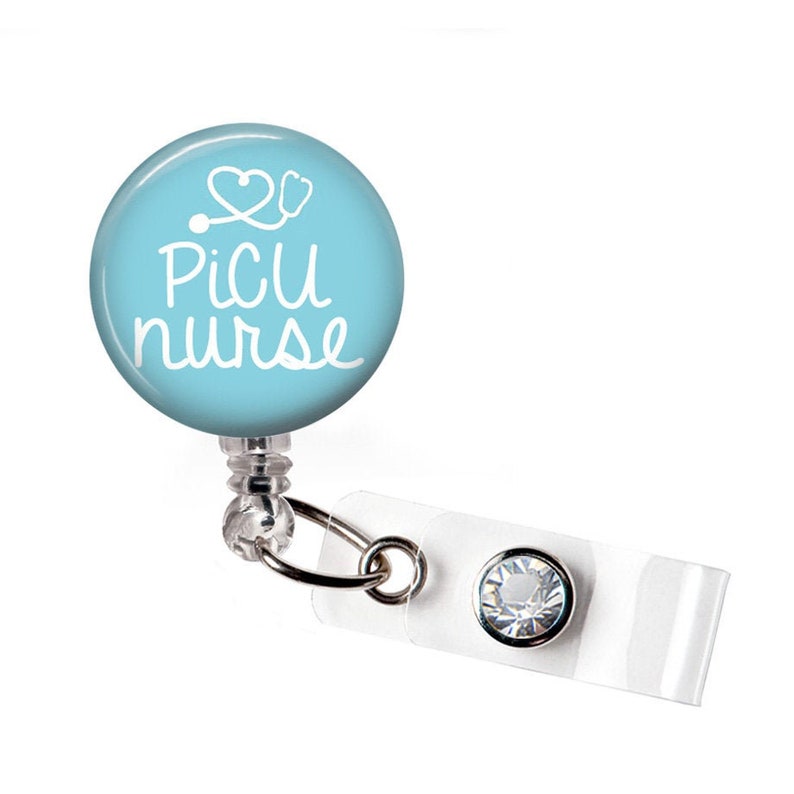 PICU Nurse Badge Reel Cute Badge Reel Nursing Badge Holder Etsy