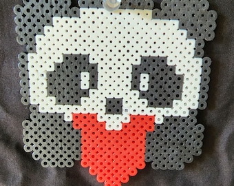 Arte con cuentas Perler de Pixel Panda / Decoración de pared hecha a mano
