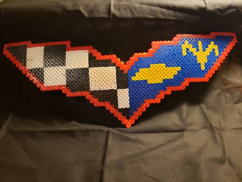 Perler Bead Car Logo Corvette Etsy