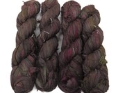 Sale Premium Sari Silk Ribbon yarn , 100g , color Coffee