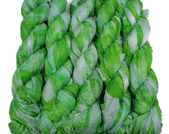 New! Premium Tye dye Sari Silk Ribbon, 100g per skein, SP-14