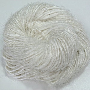 Banana Silk Recycled Yarn,  White undyed