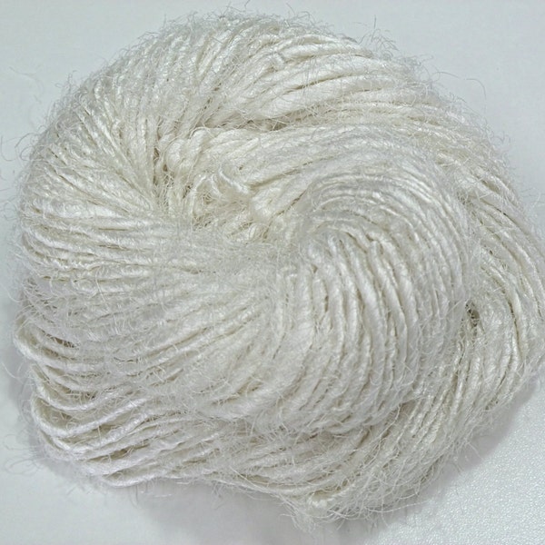 Banana Silk Recycled Yarn,  White undyed