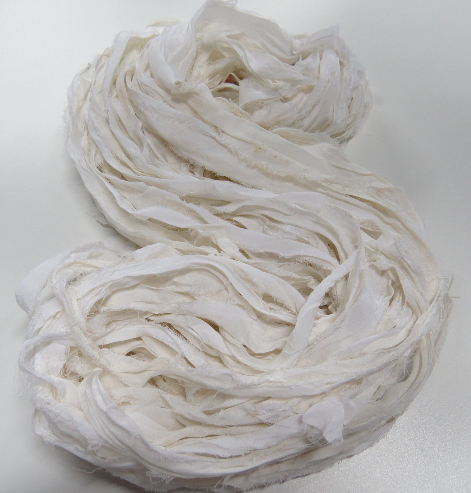 Premium Recycled Sari Silk Ribbon White - Etsy