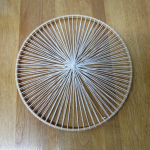 Round hoop weaving frame loom, woven wall art , to tapestry weaving.* Optional cotton warp thread .