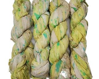New! Tye dye Sari Silk Ribbon, 100g per skein, SP-5