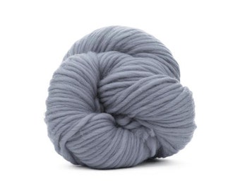 100% Merino Wool Super Chunky Yarn , 100g Color: Ash