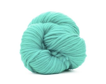 100% Merino Wool Super Chunky Yarn , 100g Color: Aqua