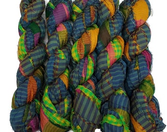 New! Sari Silk Ribbon, 100g per skein ,  40-45 yards,  ( IGX-53 )