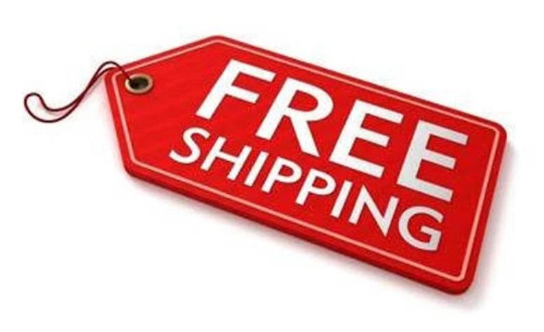 May include: Red tag with white text that says "FREE SHIPPING"