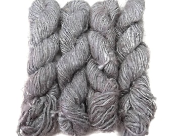¡Oferta! Hilo vegano Banana Silk, color plata/gris