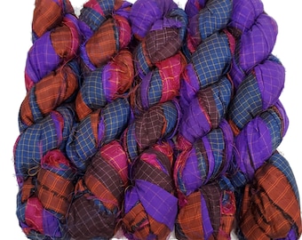 New! Premium Sari Silk Ribbon, 100g per skein ,  40-45 yards,  ( IGX- 107)