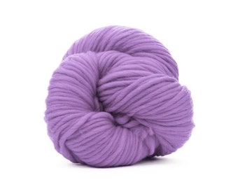 100% Merino Wool Super Chunky Yarn , 100g Color: Lavender