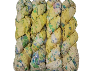 New! Tye dye Sari Silk Ribbon, 100g per skein, SP-12