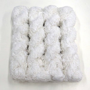 New! Fuzzy Cotton Brushed Vegan Yarn, Snow White