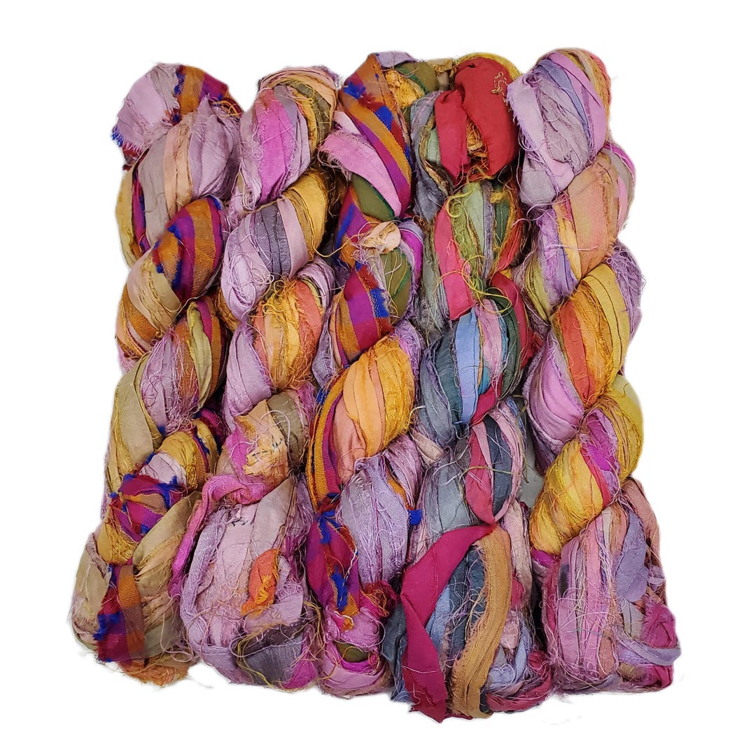 New! Premium Sari Silk Ribbon, 100g per Skein , 45-50 Yards, ( TT-29 ...
