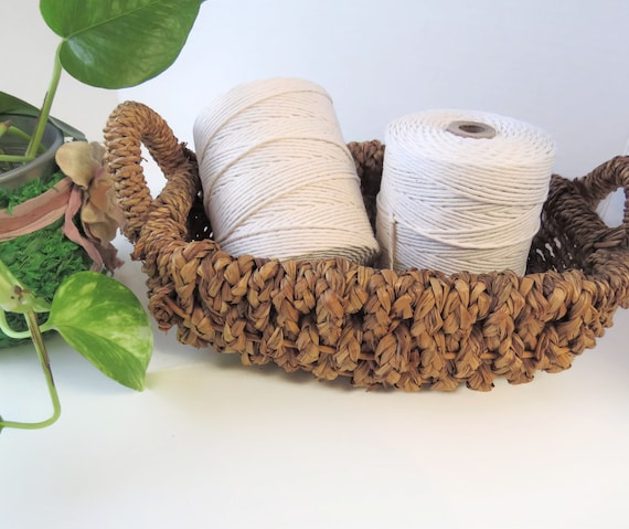 2mm Cotton Twine for Macrame, Weaving , and all your arts and crafts project. 830 feet per 1 lb cone.