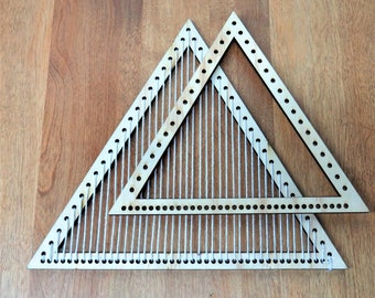 Triangle weaving frame loom, woven wall art , to tapestry weaving.* Optional cotton warp thread .