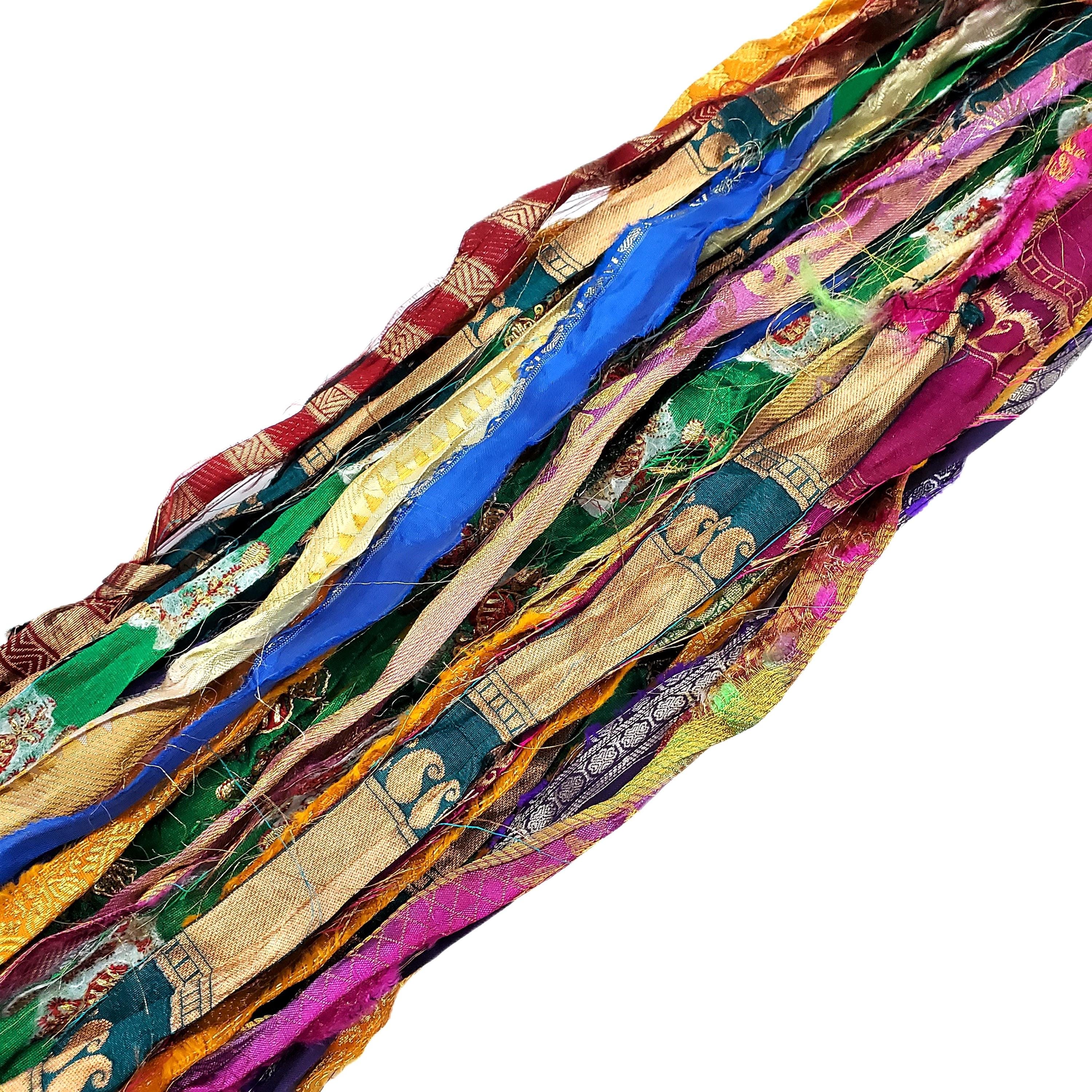 Sari Ribbon Thread Lurex Metallic Thread Sari Silk Ribbon With Designs , 100g per Skein - Etsy