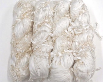 New! Handspun  Acrylic lace/pearl Art yarn, color: Pure White