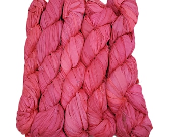 Cotton Candy Sari Silk Ribbon Yarn, 45-50 Yards