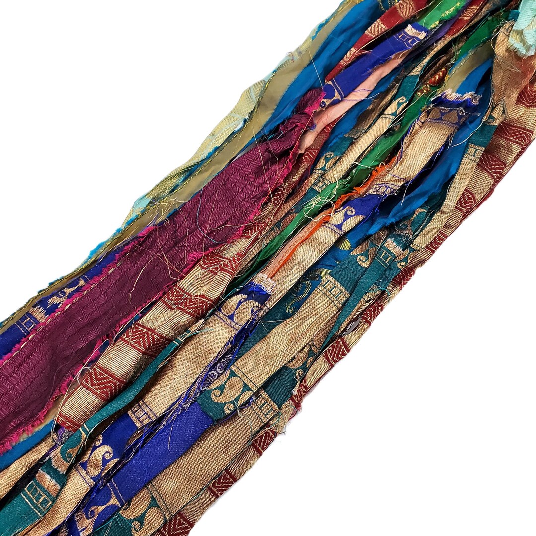 Sari Ribbon Thread Lurex Metallic Thread Sari Silk Ribbon With Designs , 100g per Skein - Etsy