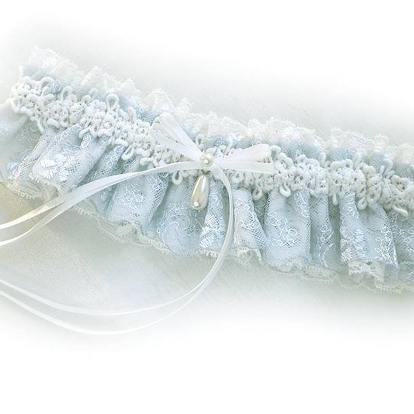 Personalised Something blue delicate lace garter wedding bridal bridesmaids garter toss hen throw vintage style garter