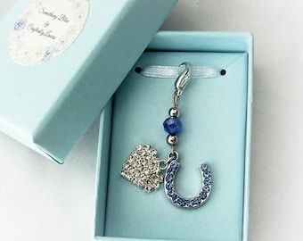 Gift Box Something Blue Wedding bouquet Charm Gift For Bride
