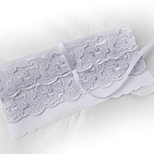 UK Personalised Something blue lace garter wedding bridal bridesmaids garter toss hen throw vintage style garter image 6