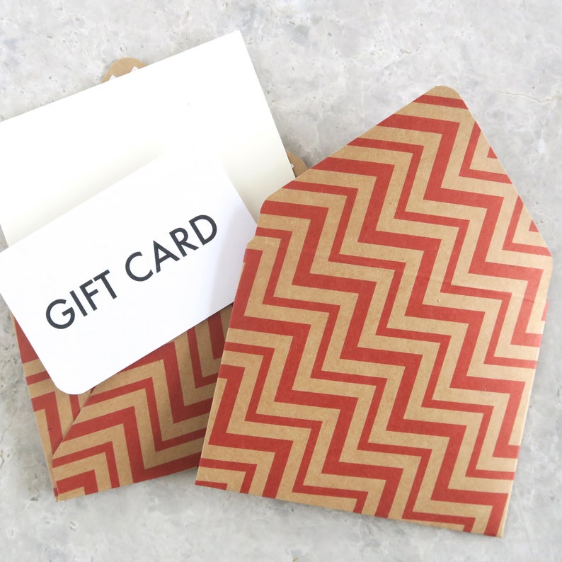 4 Gift Card Envelopes and Notecards Pack Gift Card Holders image 0