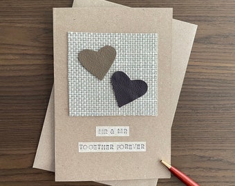 Mr and Mr Card, carte de mariage gay, cadeau pour les mariés