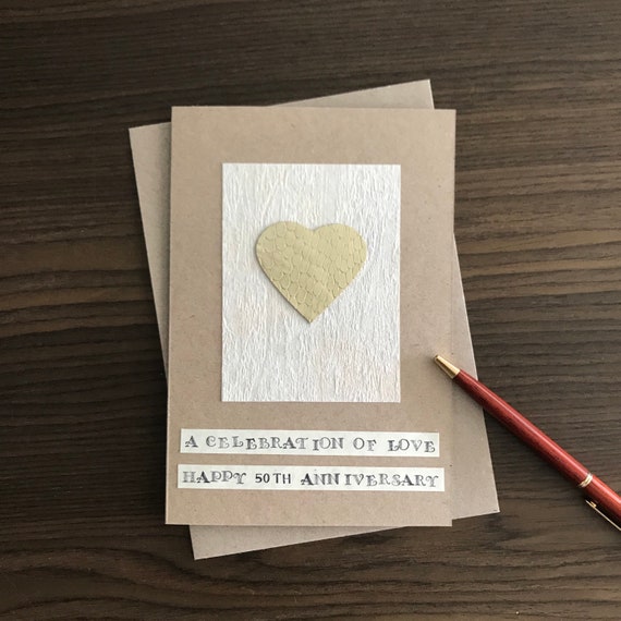 50th Anniversary Card Golden Anniversary Gift for Couple for - Etsy ...