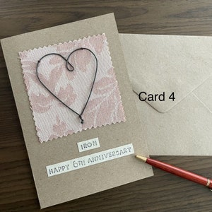 Iron Heart 6th Anniversary Card, Gift for Husband, Sixth Anniversary Gift for Wife image 5