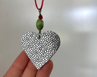 Ornement coeur, cadeau pour une relation longue distance, décoration en cuir, cadeau d'amour