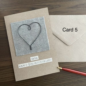 Iron Heart 6th Anniversary Card, Gift for Husband, Sixth Anniversary Gift for Wife Card 5