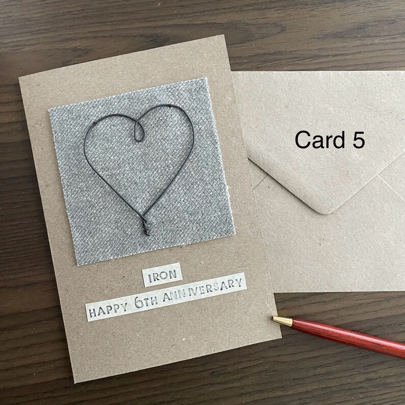 Iron Heart 6th Anniversary Card, Gift for Husband, Sixth Anniversary Gift for Wife image 6