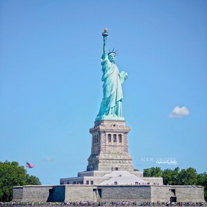 NYC Statue of Liberty Print New York City Photography Print / Lady Liberty Manhattan Hudson River New York New Jersey Wall Art