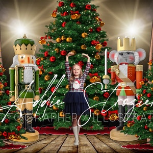 Christmas Nutcracker Digital Background / Stage